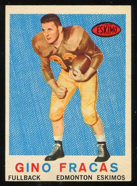 1959 Topps CFL #48 - Gino Fracas - exmt