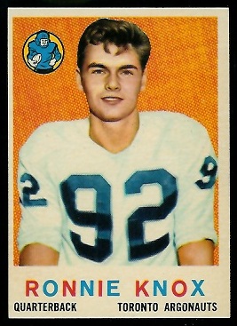 1959 Topps CFL #62 - Ronnie Knox - nm+