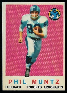 1959 Topps CFL #65 - Phil Muntz - nm+ oc