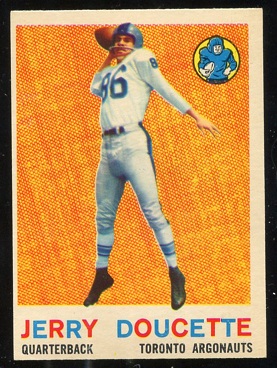 1959 Topps CFL #66 - Jerry Doucette - exmt