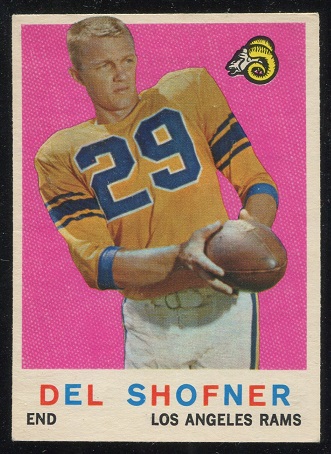 1959 Topps #15 - Del Shofner - exmt+