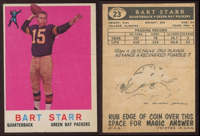 1959 Topps #23 - Bart Starr - vg