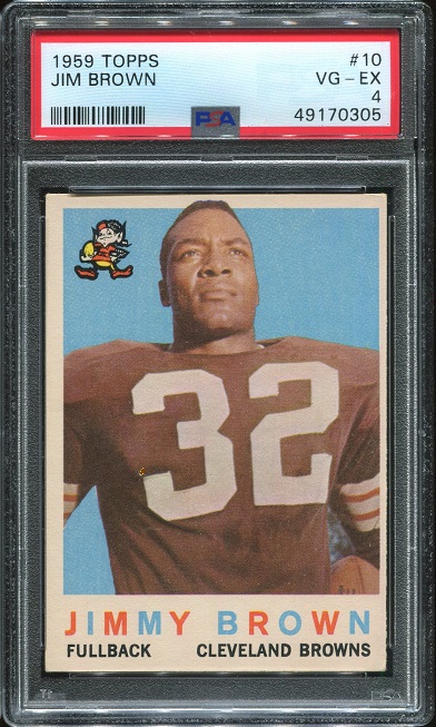 1959 Topps #10 - Jim Brown - PSA 4