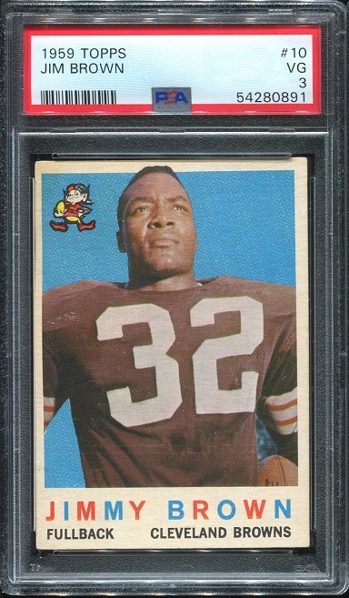 1959 Topps #10 - Jim Brown - PSA 3