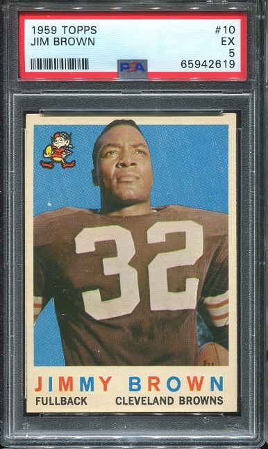 1959 Topps #10 - Jim Brown - PSA 5