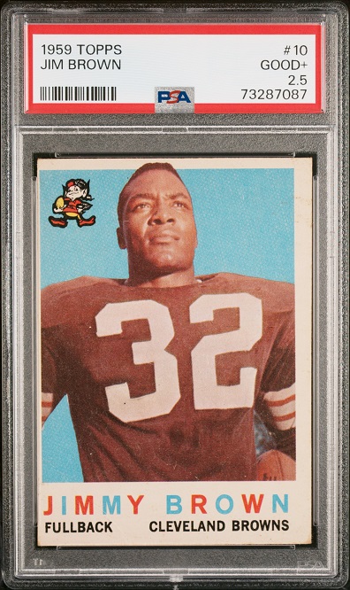 1959 Topps #10 - Jim Brown - PSA 2.5