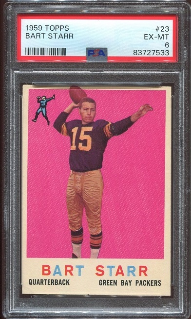 1959 Topps #23 - Bart Starr - PSA 6