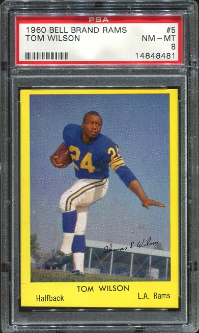 1960 Bell Brand Rams #5 - Tom Wilson - PSA 8