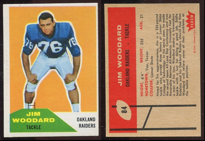 1960 Fleer #84 - Jim Woodard - ex