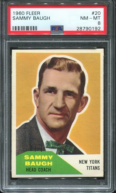 1960 Fleer #20 - Sammy Baugh - PSA 8