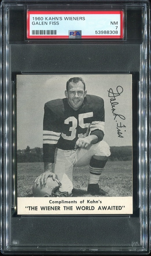 1960 Kahns #7 - Galen Fiss - PSA 7