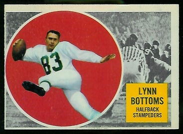 1960 Topps CFL #23 - Lynn Bottoms - nm oc
