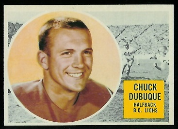 1960 Topps CFL #4 - Chuck Dubuque - nm