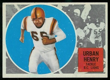 1960 Topps CFL #7 - Urban Henry - nm