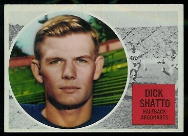 1960 Topps CFL #76 - Dick Shatto - exmt
