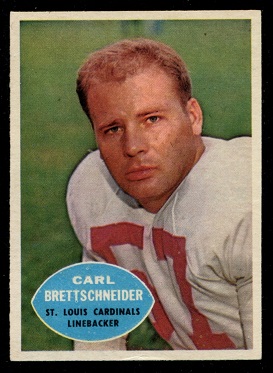 1960 Topps #109 - Carl Brettschneider - exmt
