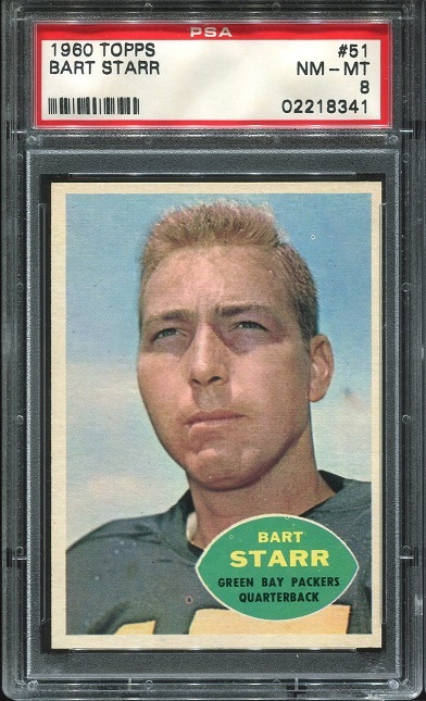 1960 Topps #51 - Bart Starr - PSA 8