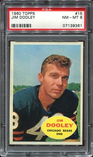 1960 Topps #15 - Jim Dooley - PSA 8