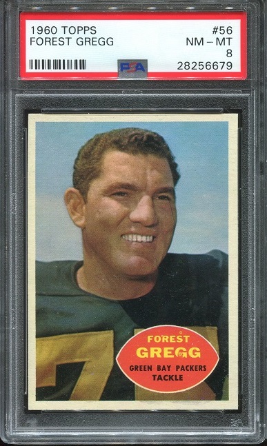 1960 Topps #56 - Forrest Gregg - PSA 8