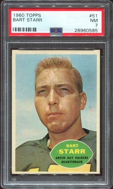 1960 Topps #51 - Bart Starr - PSA 7