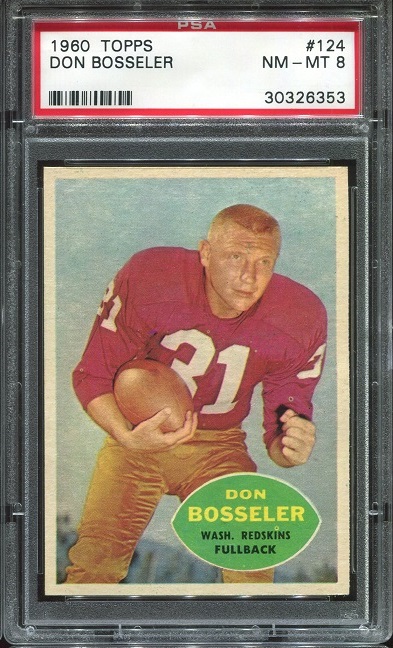 1960 Topps #124 - Don Bosseler - PSA 8