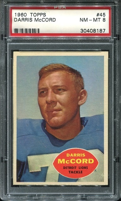 1960 Topps #45 - Darris McCord - PSA 8