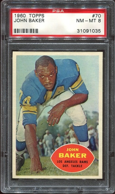 1960 Topps #70 - John Baker - PSA 8