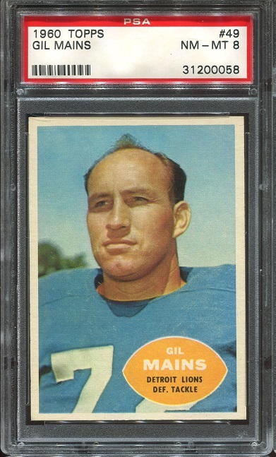 1960 Topps #49 - Gil Mains - PSA 8