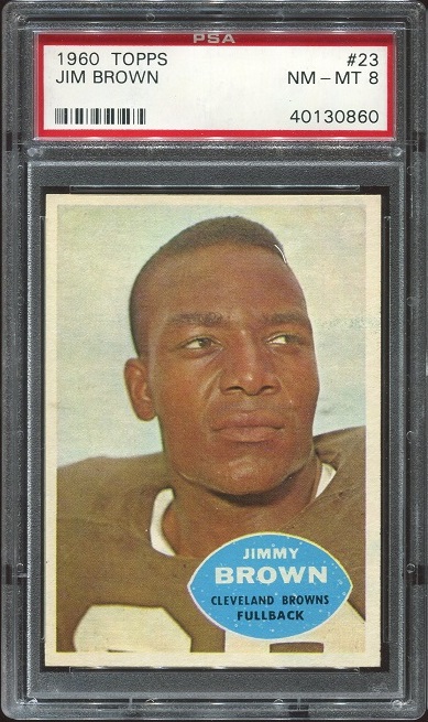 1960 Topps #23 - Jim Brown - PSA 8