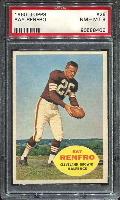1960 Topps #26 - Ray Renfro - PSA 8