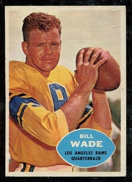 1960 Topps #61 - Bill Wade - exmt