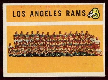 1960 Topps #71 - Los Angeles Rams Team - exmt