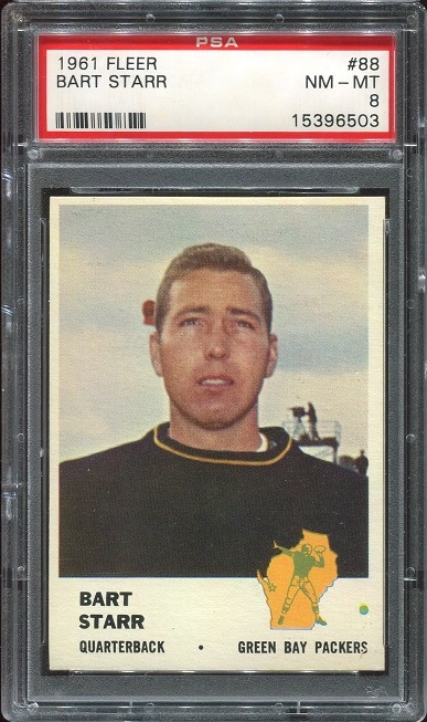 1961 Fleer #88 - Bart Starr - PSA 8