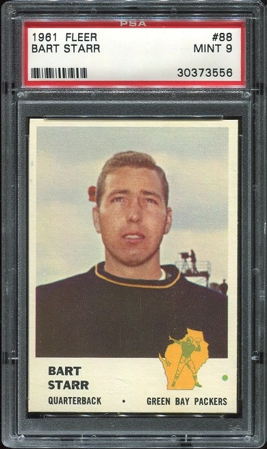 1961 Fleer #88 - Bart Starr - PSA 9