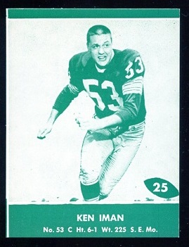 1961 Packers Lake to Lake #25 - Ken Iman - Nm-mt