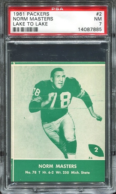 1961 Packers Lake to Lake #2 - Norm Masters - PSA 7