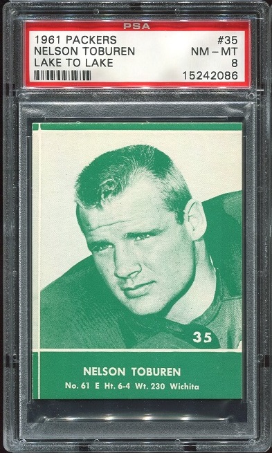 1961 Packers Lake to Lake #35 - Nelson Toburen - PSA 8