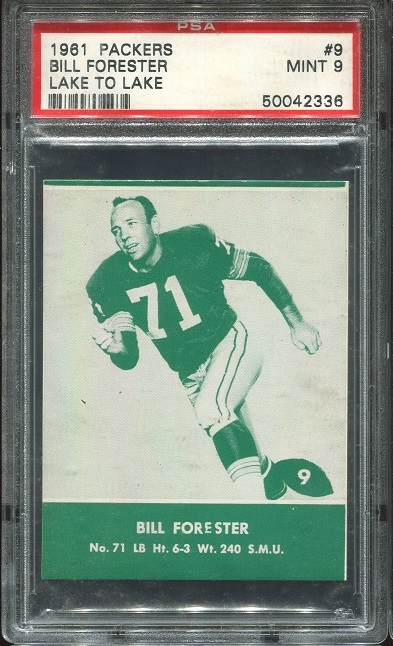 1961 Packers Lake to Lake #9 - Bill Forester - PSA 9