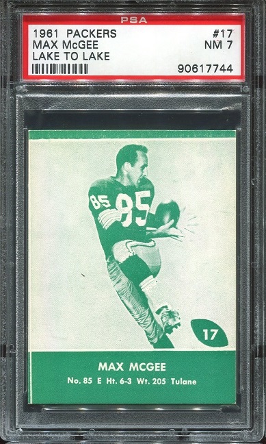 1961 Packers Lake to Lake #17 - Max McGee - PSA 7