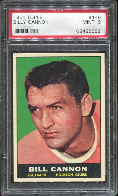 1961 Topps #146 - Billy Cannon - PSA 9