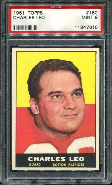 1961 Topps #180 - Charley Leo - PSA 9