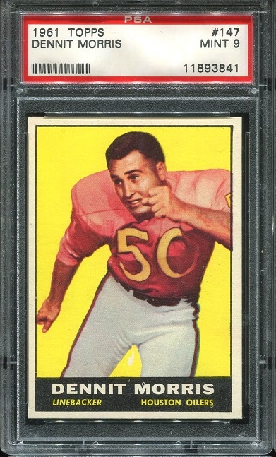 1961 Topps #147 - Dennit Morris - PSA 9