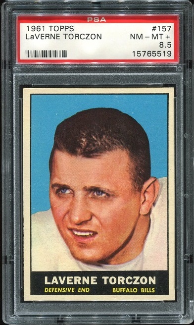 1961 Topps #157 - Laverne Torczon - PSA 8.5