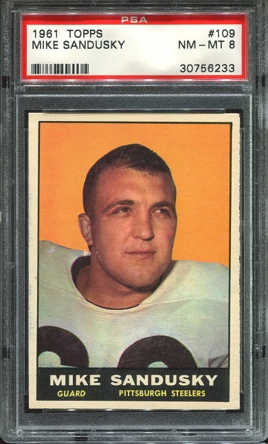 1961 Topps #109 - Mike Sandusky - PSA 8