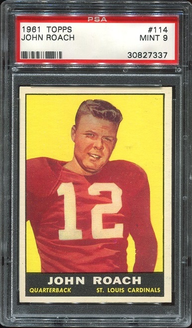 1961 Topps #114 - John Roach - PSA 9