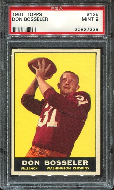 1961 Topps #125 - Don Bosseler - PSA 9