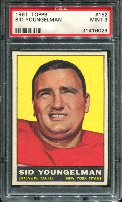 1961 Topps #152 - Sid Youngelman - PSA 9