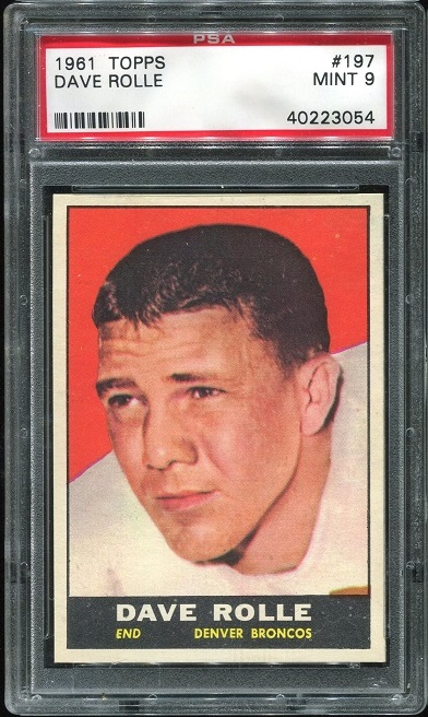 1961 Topps #197 - Dave Rolle - PSA 9
