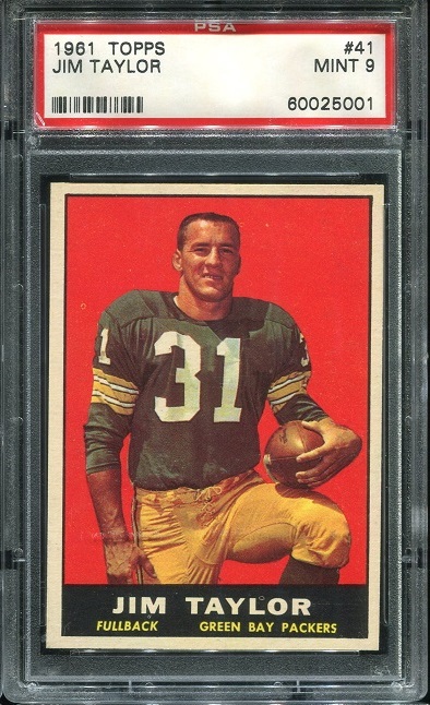 1961 Topps #41 - Jim Taylor - PSA 9