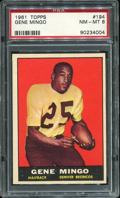 1961 Topps #194 - Gene Mingo - PSA 8